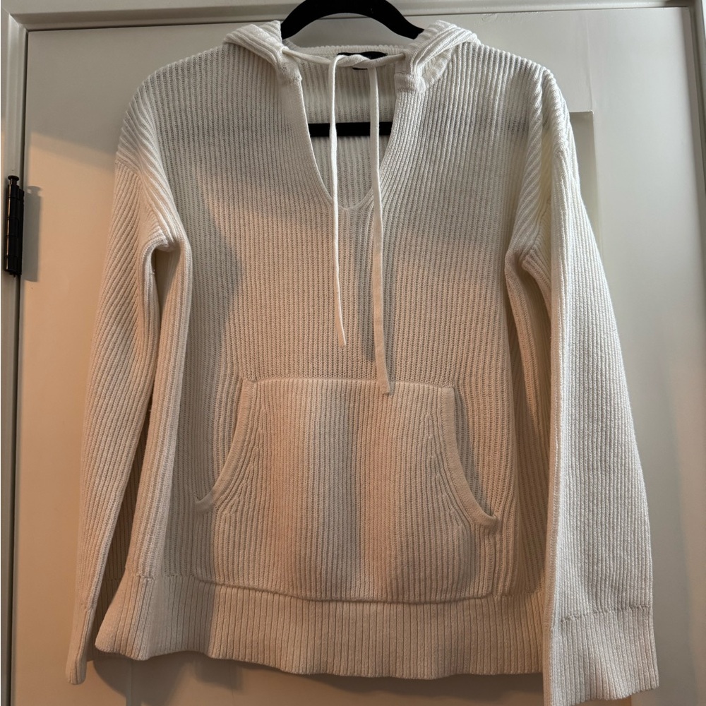 J. Crew Ivory Ribbed Knit Top